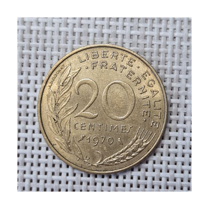 France 20 Centimes 1970 KM-930 VF