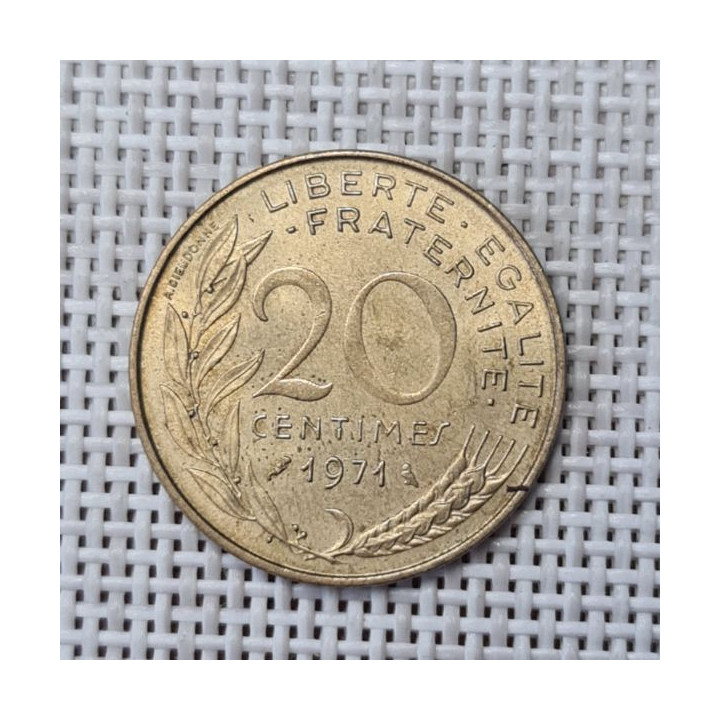France 20 Centimes 1971 KM-930 VF