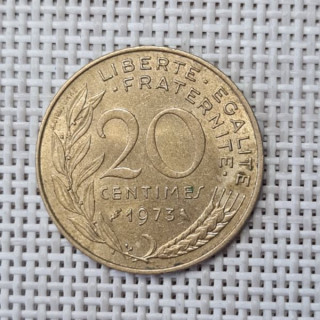 France 20 Centimes 1973 KM-930 VF