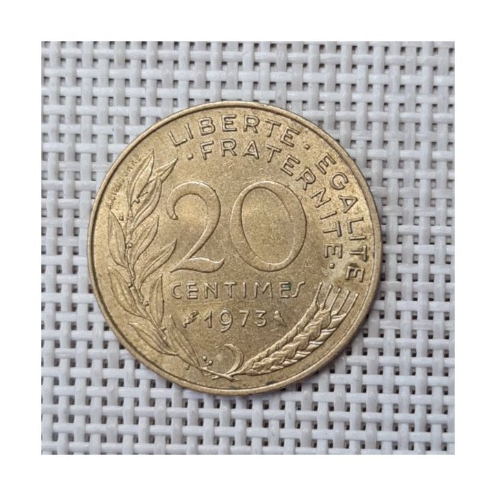 France 20 Centimes 1973 KM-930 VF