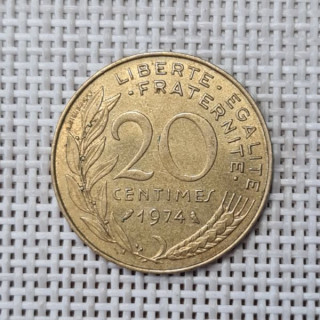 France 20 Centimes 1974 KM-930 VF