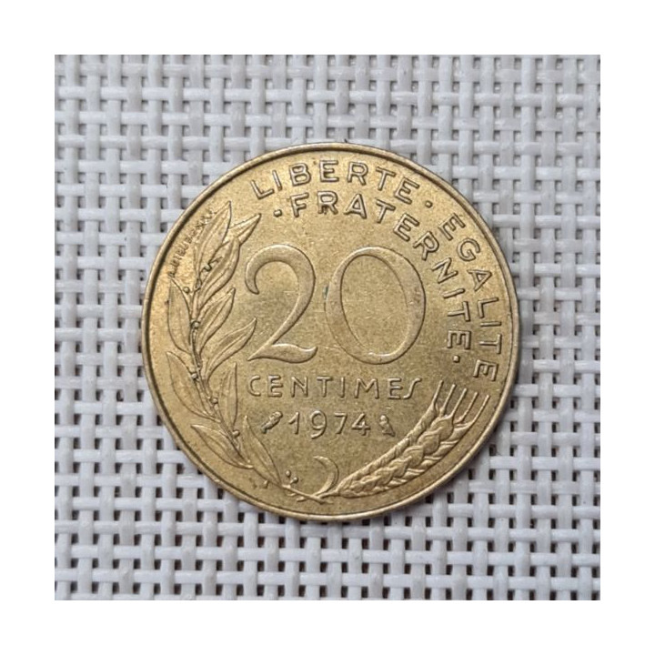 France 20 Centimes 1974 KM-930 VF