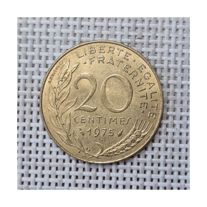 France 20 Centimes 1975 KM-930 VF