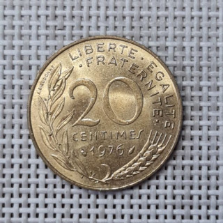 France 20 Centimes 1976 KM-930 VF