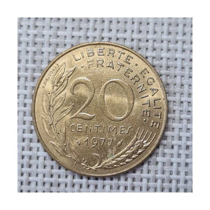 France 20 Centimes 1977 KM-930 VF
