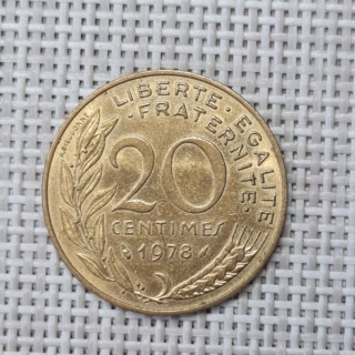 France 20 Centimes 1978 KM-930 VF
