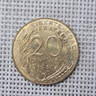 France 20 Centimes 1980 KM-930 VF