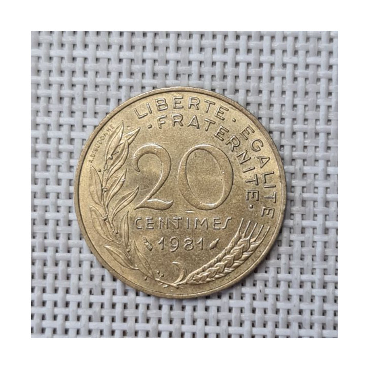 France 20 Centimes 1981 KM-930 VF