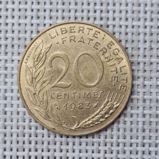 France 20 Centimes 1983 KM-930 VF