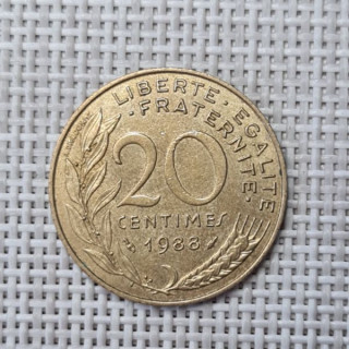France 20 Centimes 1988 KM-930 VF