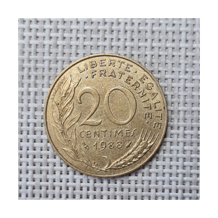 France 20 Centimes 1988 KM-930 VF