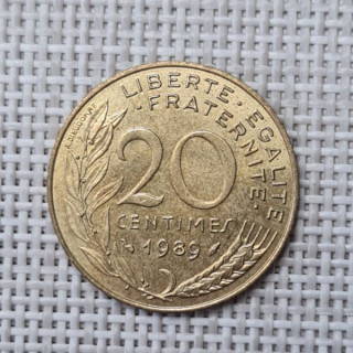 France 20 Centimes 1989 KM-930 VF