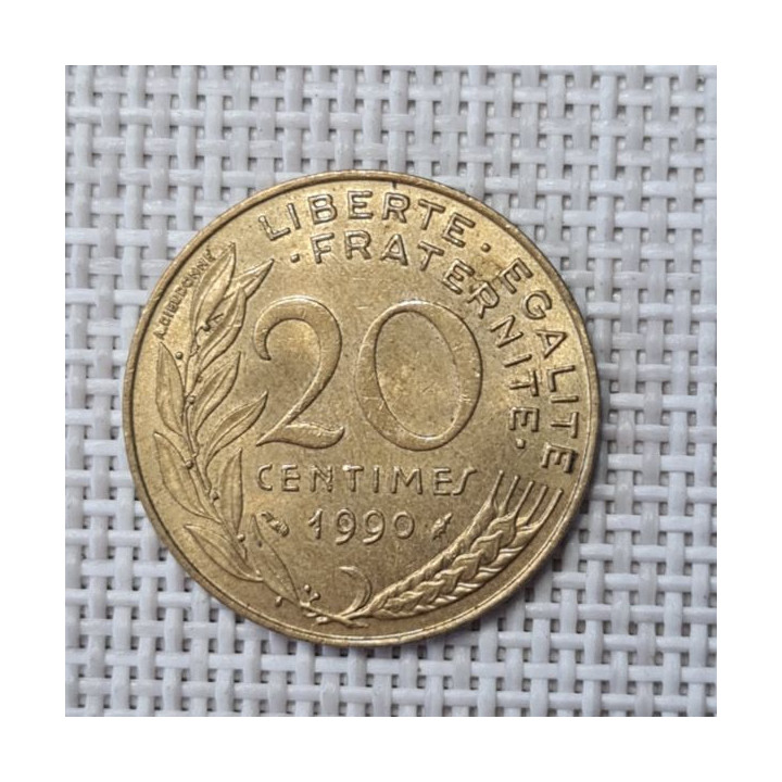 France 20 Centimes 1990 KM-930 VF