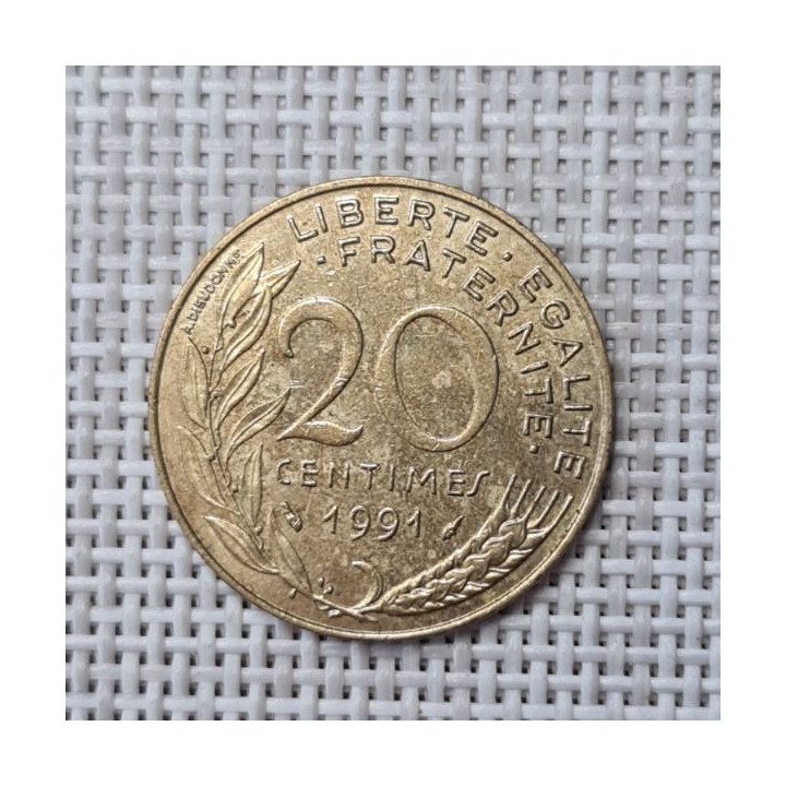 France 20 Centimes 1991 KM-930 VF