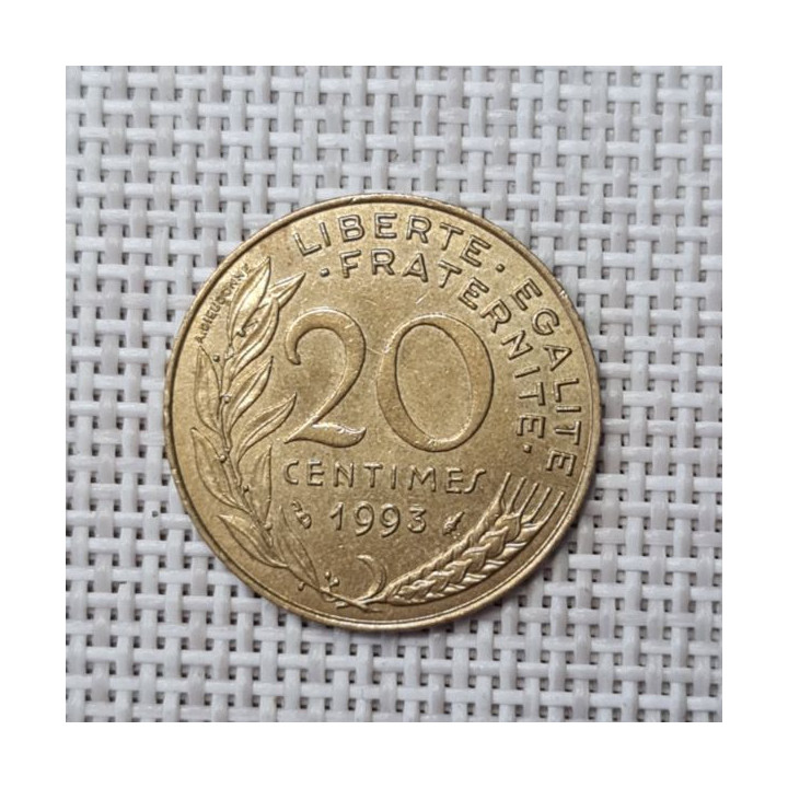 France 20 Centimes 1993 KM-930 VF