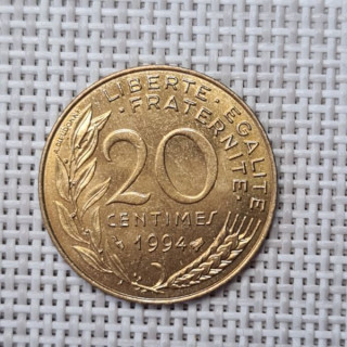 France 20 Centimes 1994 KM-930 VF
