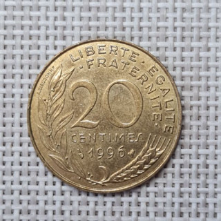 France 20 Centimes 1996 KM-930 VF