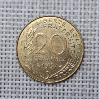 France 20 Centimes 1997 KM-930 VF