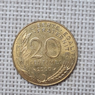 France 20 Centimes 2000 KM-930 VF