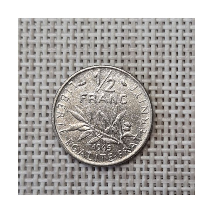 France 1/2 Franc 1965 KM-931 VF