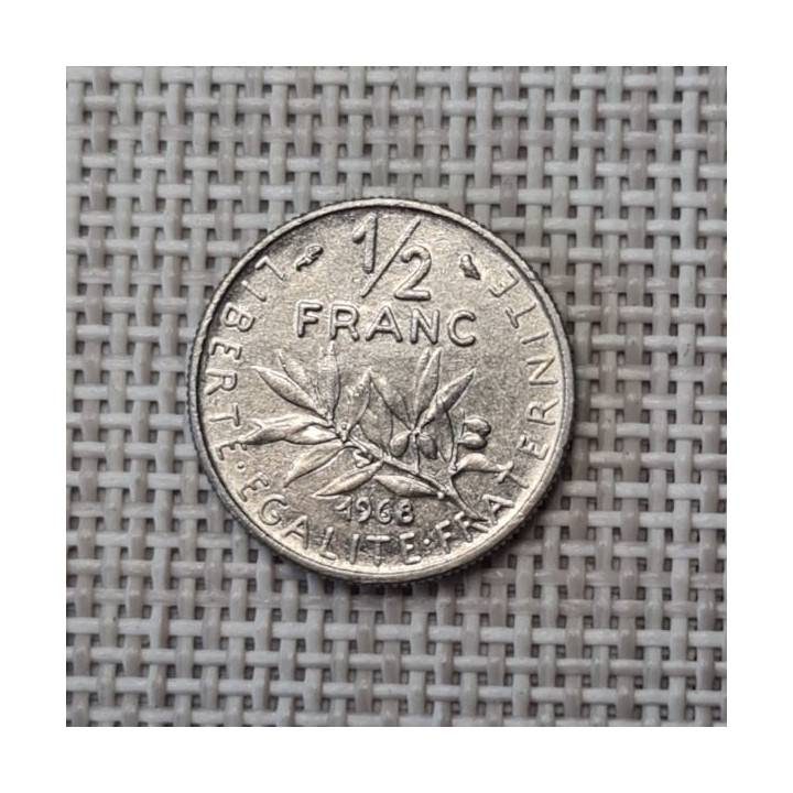 France 1/2 Franc 1968 KM-931 VF
