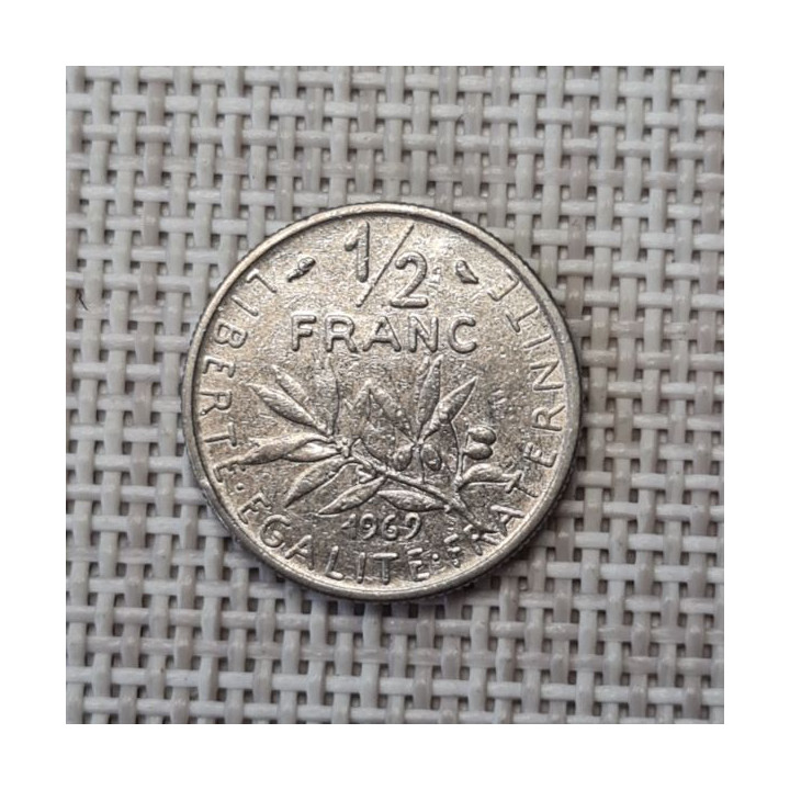 France 1/2 Franc 1969 KM-931 VF