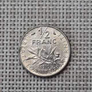France 1/2 Franc 1970 KM-931 VF
