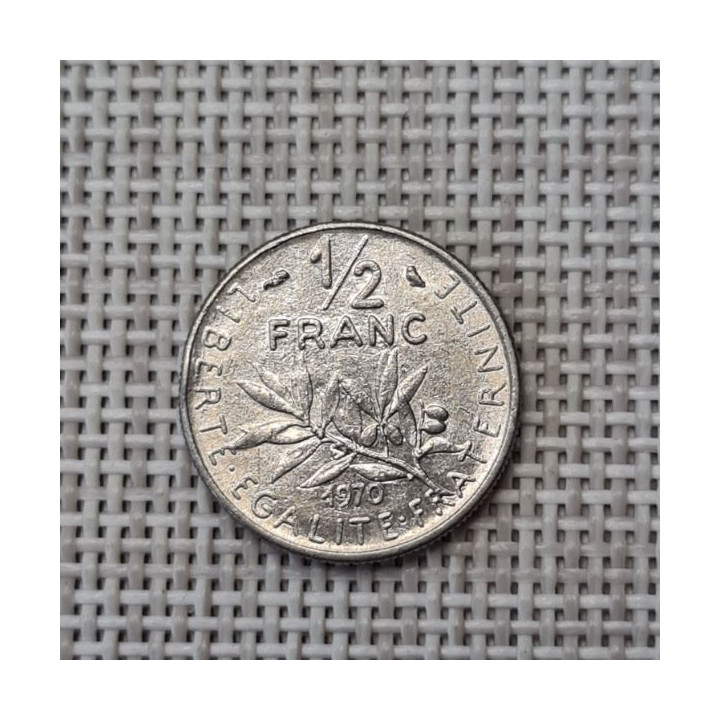 France 1/2 Franc 1970 KM-931 VF