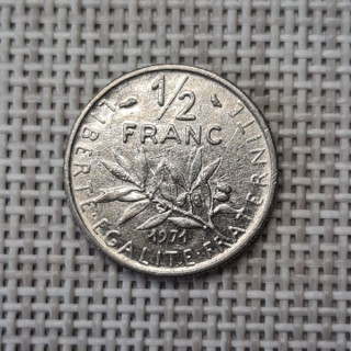France 1/2 Franc 1971 KM-931 VF