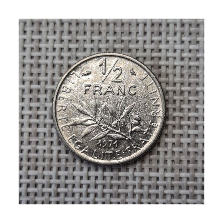 France 1/2 Franc 1971 KM-931 VF