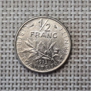 France 1/2 Franc 1972 KM-931 VF