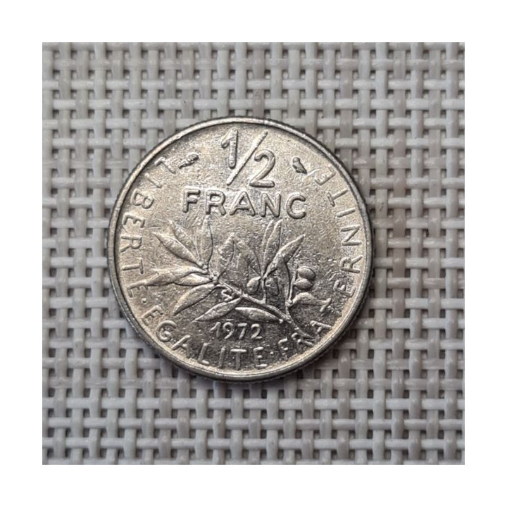 France 1/2 Franc 1972 KM-931 VF