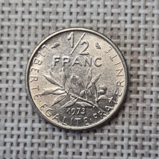 France 1/2 Franc 1973 KM-931 VF