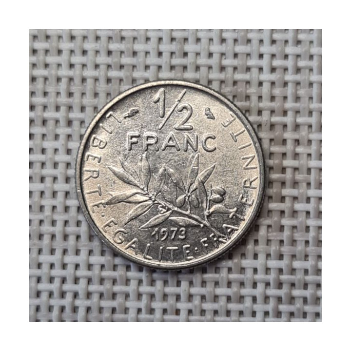 France 1/2 Franc 1973 KM-931 VF