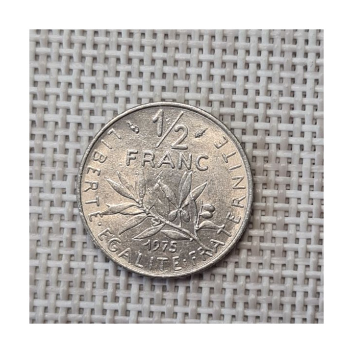 France 1/2 Franc 1975 KM-931 VF