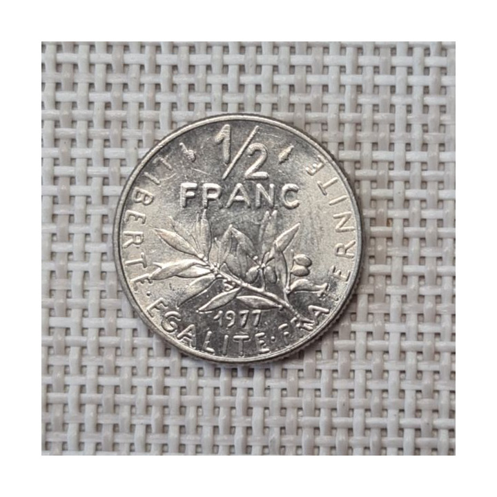 France 1/2 Franc 1977 KM-931 VF