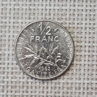 France 1/2 Franc 1983 KM-931 VF