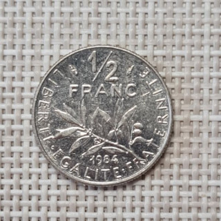 France 1/2 Franc 1984 KM-931 VF