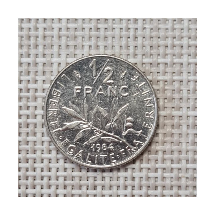 France 1/2 Franc 1984 KM-931 VF