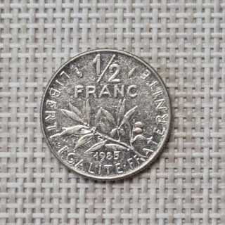 France 1/2 Franc 1985 KM-931 VF