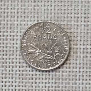 France 1/2 Franc 1992 KM-931 VF