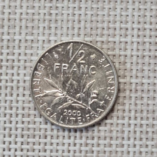 France 1/2 Franc 2000 KM-931 VF