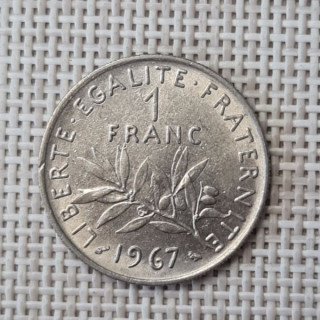 France 1 Franc 1967 KM-925 VF