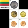 Lithuania 1c, 2c, 10c, 20c, 2 Euro 2017 UNC