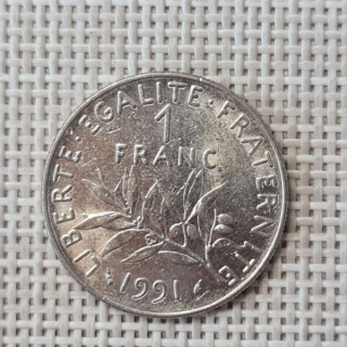 France 1 Franc 1991 KM-925 VF