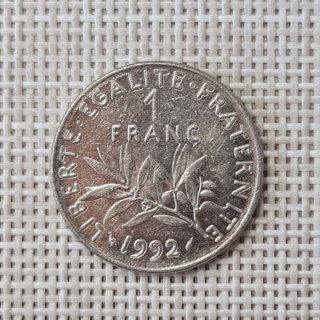 France 1 Franc 1992 KM-925 VF