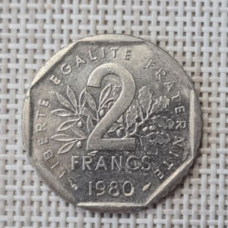 France 2 Francs 1980 KM-942.1 VF