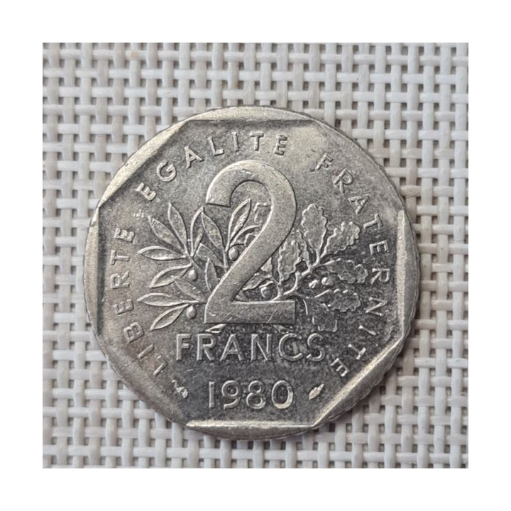 France 2 Francs 1980 KM-942.1 VF