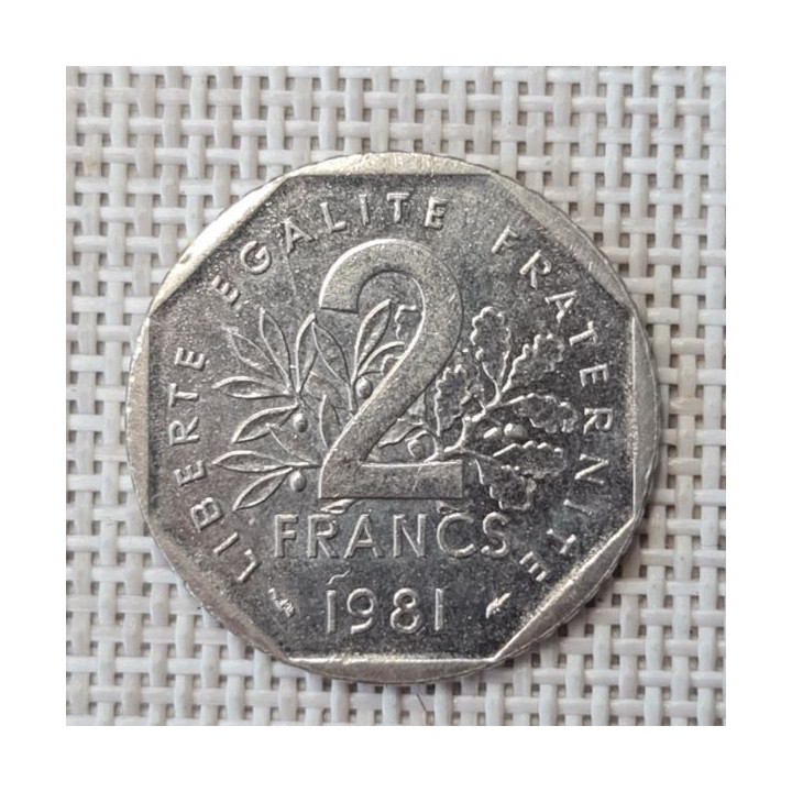 France 2 Francs 1981 KM-942.1 VF