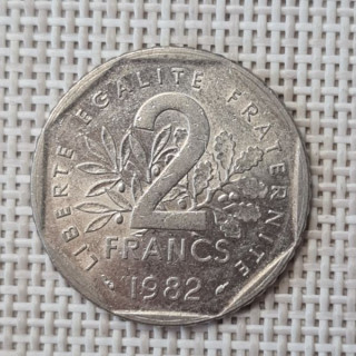 France 2 Francs 1982 KM-942.1 VF